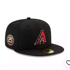 New Era‎ Arizona Diamondbacks 25th Anniversary 59FIFTY Fitted Hat BLK 7 1/8 NWT